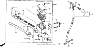 GL1500I Передний главный тормозной цилиндр