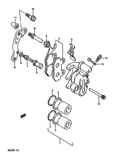 RM250 Передний суппорт