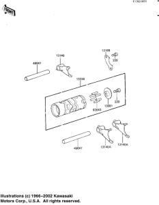  Gear change drum & forks
