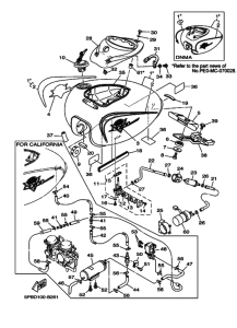 XVS1100 XVS11R Tank fuel