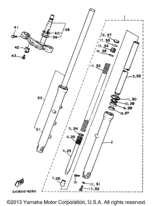 XV535J Передняя вилка