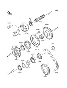 ZX750 Generator shaft