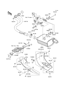 KLE650 Глушитель