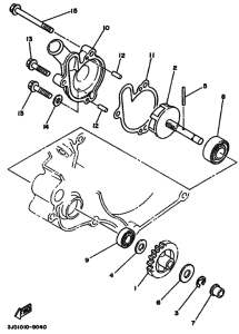YZ125 YZ125W Водяная помпа