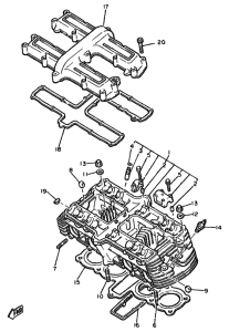 XJ650 Головка цилиндров
