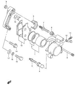 LS650 Передний суппорт