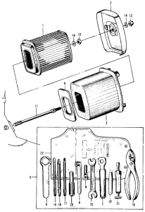 CA105 Air cleaner + tools