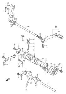 GS500 Переключение передач