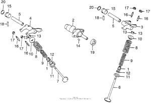 XL250 Распределительный вал и клапана