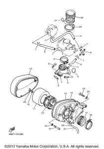 XV250ECW Впускная система