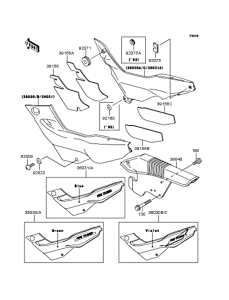 KLE250 Боковые обтекатели