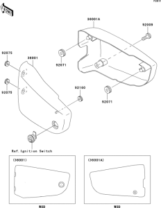 VN1500 Боковые обтекатели