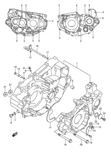 DR-Z400 Картер двигателя