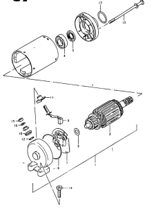 GSX1100 Стартерный мотор