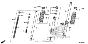 CRF80F Передняя вилка