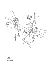 XJ600S Interruptor de manija.palanca