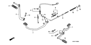 ANF125 Pedal / kick starter arm