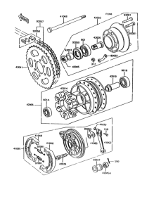 KH125 Задняя ступица колеса
