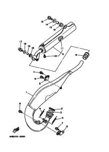 YZ125 YZ125D Выхлоп