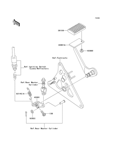 VN1600 Педаль тормоза