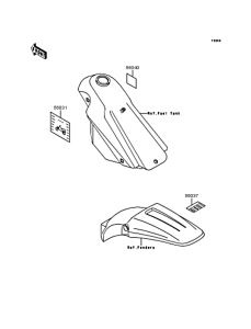 KDX125 Наклейки