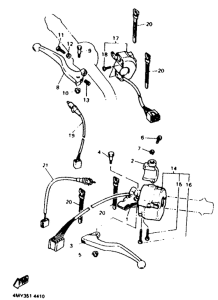 XTZ660 (35.3KW) Handle switch. lever