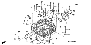 XR250R Головка цилиндров