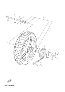 TZR50 Переднее колесо