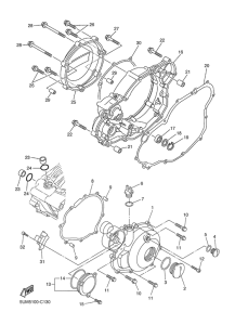 WR250FT Крышка картера двигателя