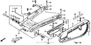  Swingarm + drive chain case