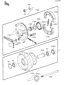 KL250 Front hub / brake