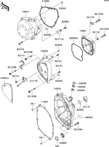 ZR750 Крышки двигателя
