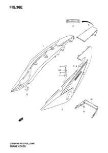 GS500 Обтекатель задний