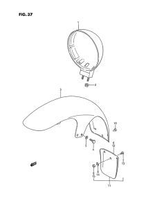 LS650 Headlamp housing - front fender