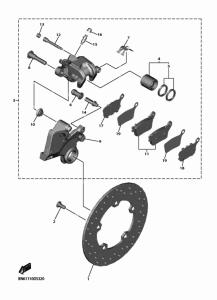 YZF600 Задний суппорт