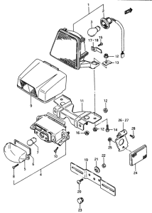 RG250 Задний комбинированный сигнал