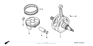  Коленчатый вал и поршни
