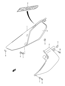DR-Z250 Обтекатель задний