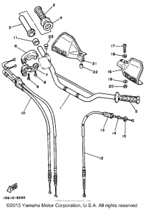 TT350T Handlebar-cable