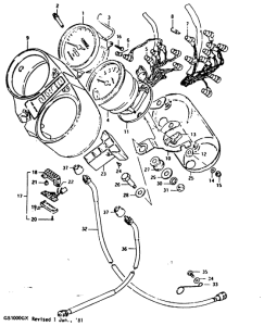 GS1000 Спидометр-тахометр