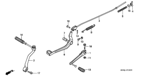 XR100 Brake pedal assy