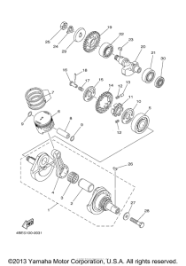 TTR225SC Коленчатый вал и Поршень