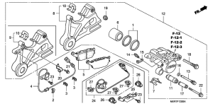 CBF600 (Naked) Задний суппорт