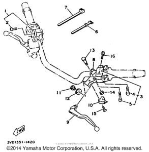 TDM850D Рулевые переключатели