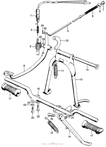 CB100 Cb100 main stand + step bar k2