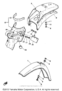 DT125F Крыло переднее и задние
