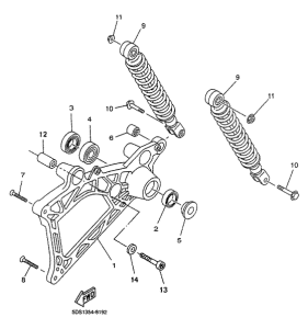 YP125R Rear arm. suspension