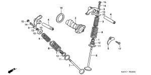 NX125 Распред вал / клапана