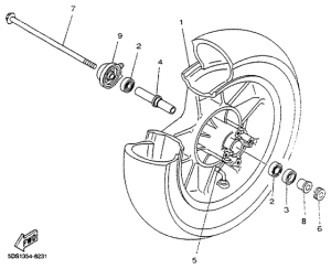YP125 Переднее колесо