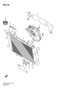 DL650 (ABS) Радиатор